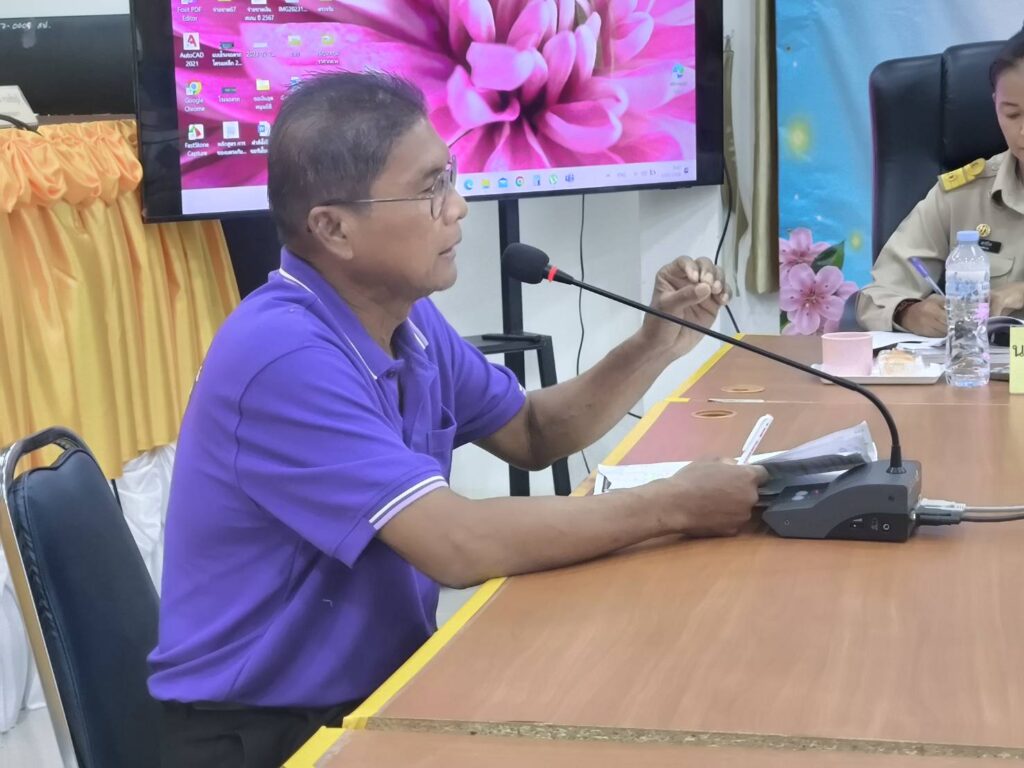 อุดรโพแทช ร่วมประชุมสภาเทศบาลตำบลหนองขอนกว้าง แจ้งข้อมูลข่าวสารความก้าวหน้าการดำเนินโครงการ
